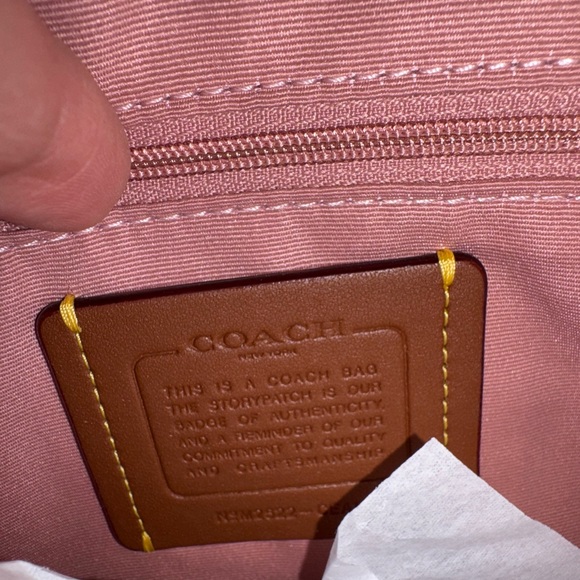 Coach Large Rowan Powder Pink and Tan Satchel - Picture 5 of 7